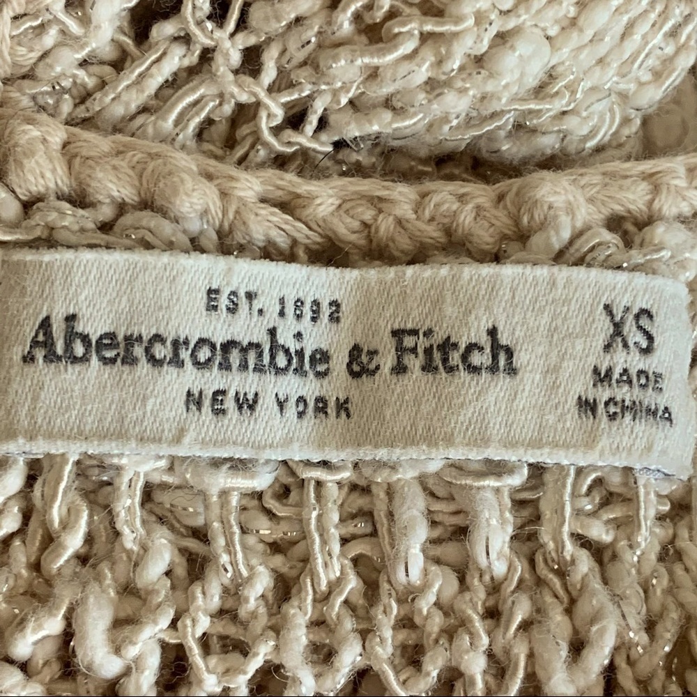 ABERCROMBIE & FITCH Crochet Knit Racerback Sweater Tank - Picture 2 of 13